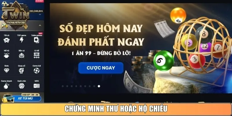 Chứng minh thư hoặc hộ chiếu
