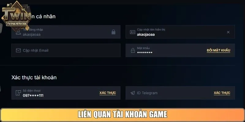 Liên quan tài khoản game
